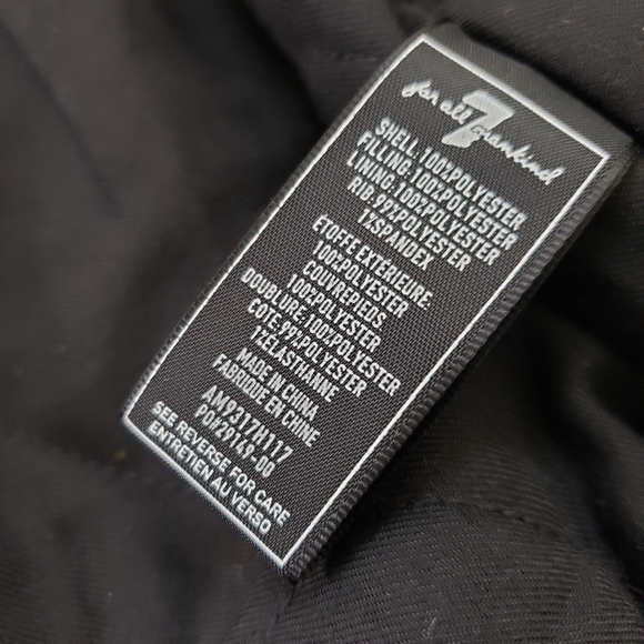NWT 7 for all mankind black XL jacket rn# 115561 - Picture 5 of 10